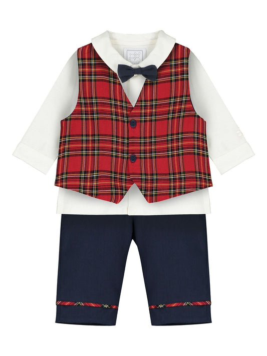 Emile Et Rose Blue Shirt Trousers And Waistcoat 100% Cotton Christmas Set image 2