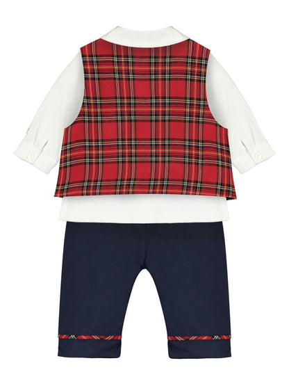 Emile Et Rose Blue Shirt Trousers And Waistcoat 100% Cotton Christmas Set image 3