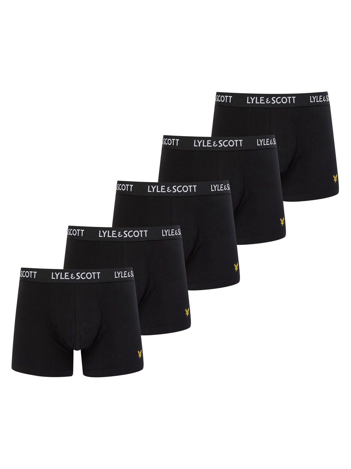 Dsiney Kidz - Lyle & Scott Black Miller Underwear Boxer Trunks 5 Pack image 1