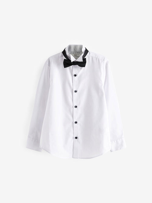 Dsiney Kidz - White Long Sleeve Smart Shirt with Bowtie (3-16yrs) image 1