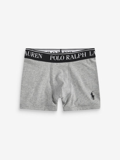 Dsiney Kidz - Polo Ralph Lauren Grey Cotton Stretch Logo Boxers 3 Pack image 2