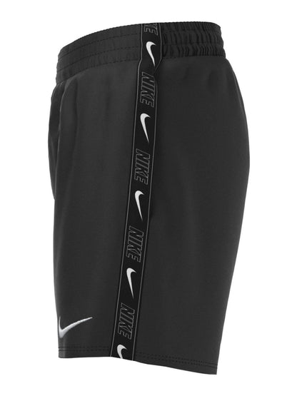 Nike Black 4 Inch Swim Logo Tape 4 Inch Volley Shorts image 5