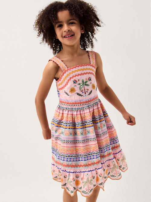 Dsiney Kidz - Monsoon Cream Charlie Taylor Print Tiered Dress image 1