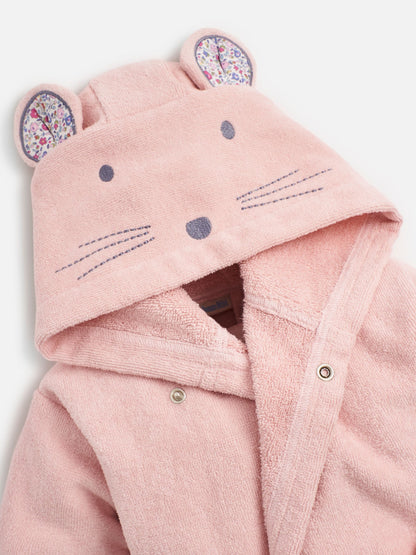 JoJo Maman Bébé Light Pink Mouse Cotton Towelling Robe image 6