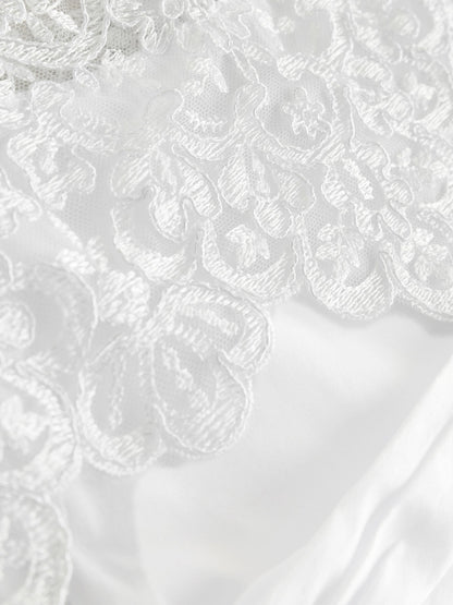 White Lace Bodice Flower Girl Bow Dress (3-16yrs) image 7