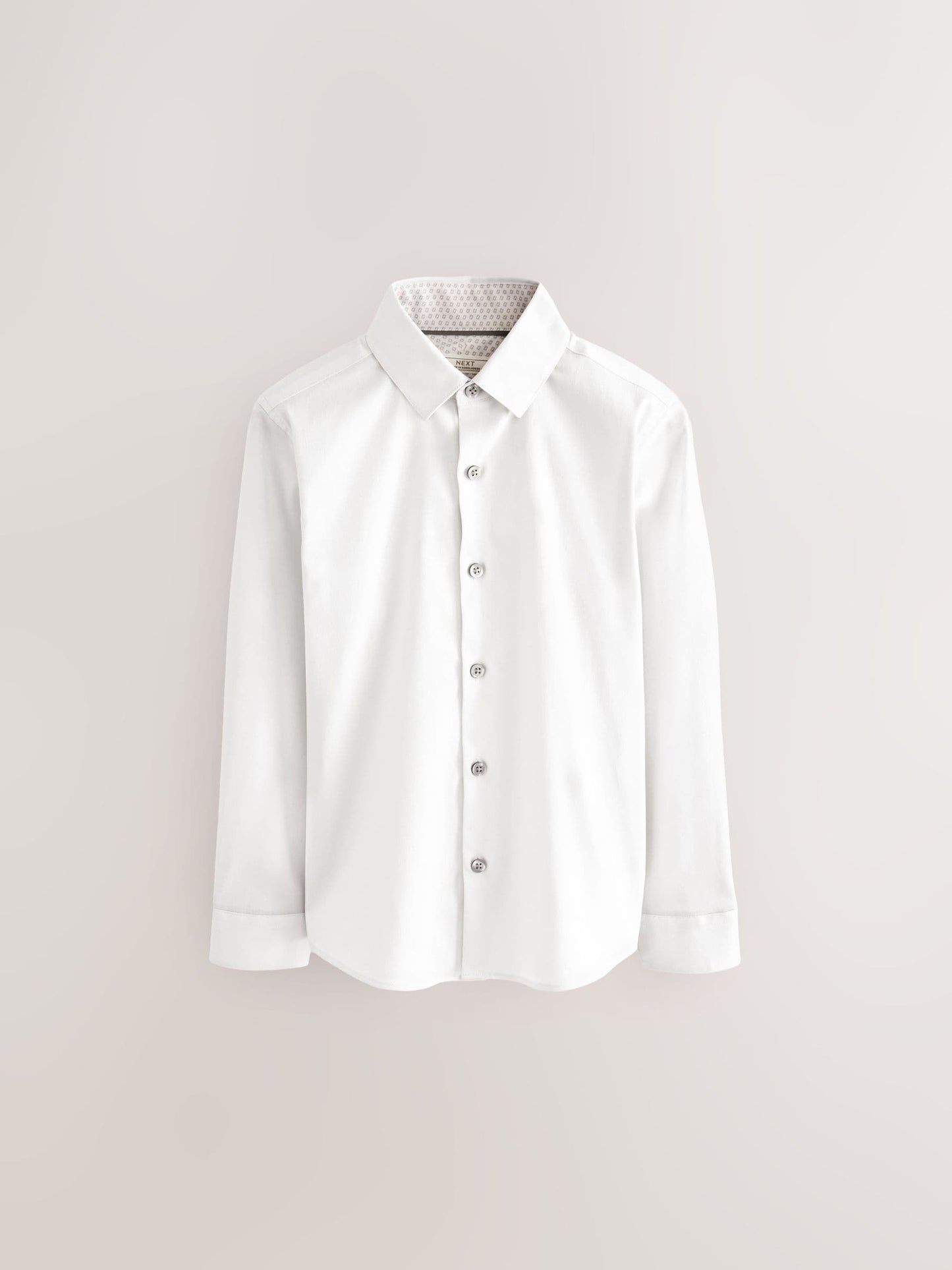 Dsiney Kidz - White Long Sleeves Smart Trimmed Shirt (3-16yrs) image 1