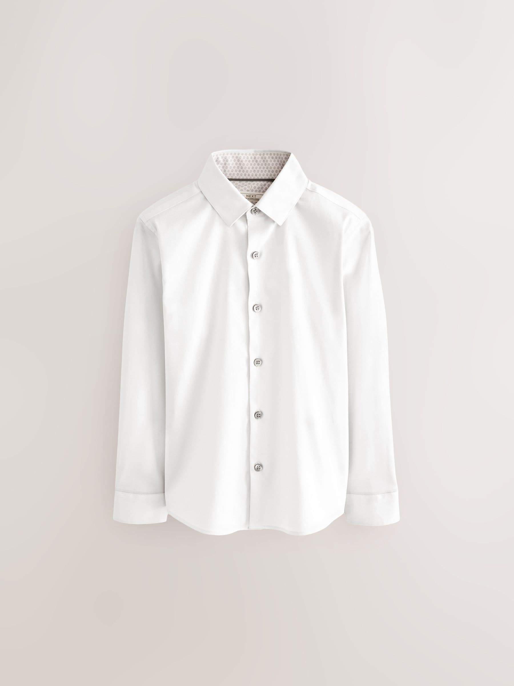 Dsiney Kidz - White Long Sleeves Smart Trimmed Shirt (3-16yrs) image 1