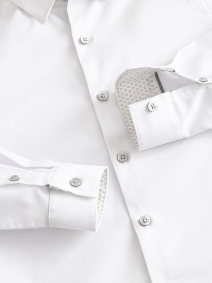 Dsiney Kidz - White Long Sleeves Smart Trimmed Shirt (3-16yrs) image 4