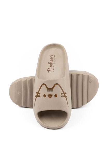 Vanilla Underground Beige Girls Pusheen Sliders image 2