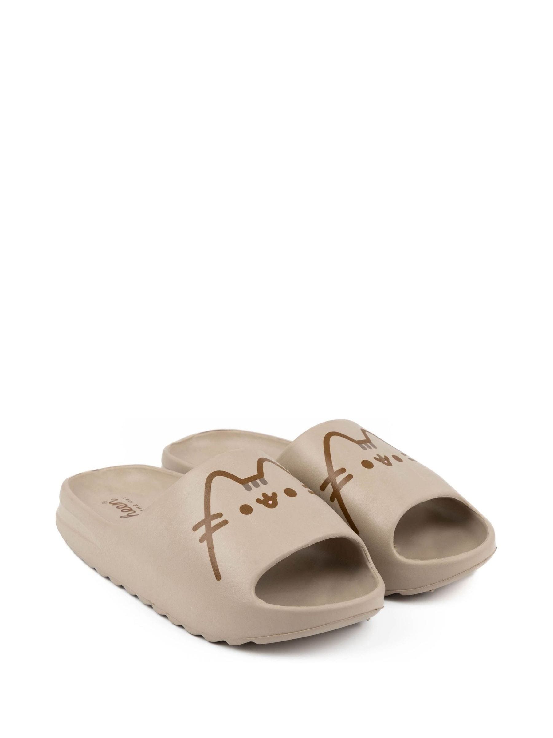 Vanilla Underground Beige Girls Pusheen Sliders image 3