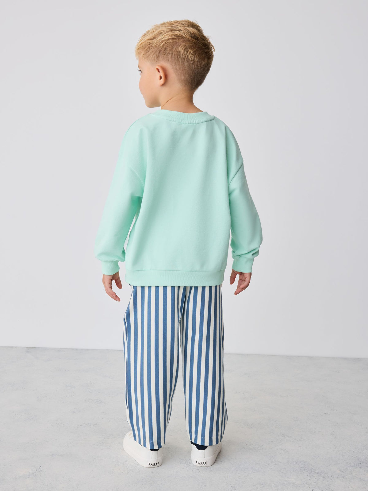 Baker by Ted Baker White Graphic Top and Striped Trouser Set - image 2
