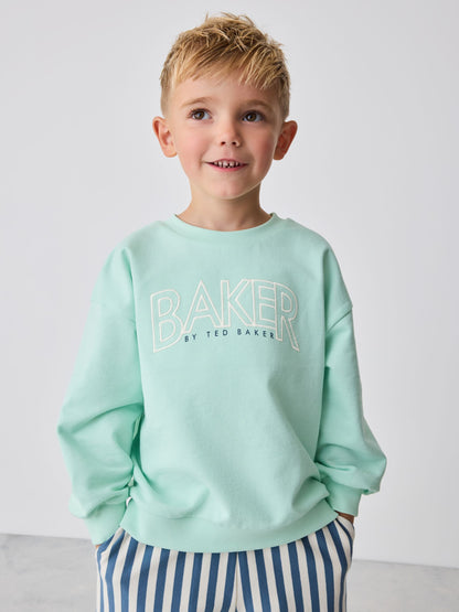 Baker by Ted Baker White Graphic Top and Striped Trouser Set - image 3