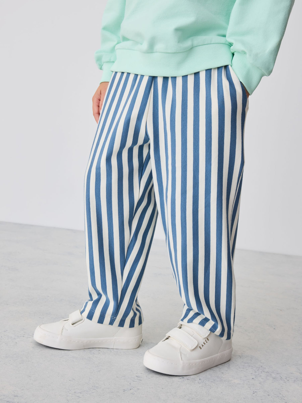 Baker by Ted Baker White Graphic Top and Striped Trouser Set - image 4