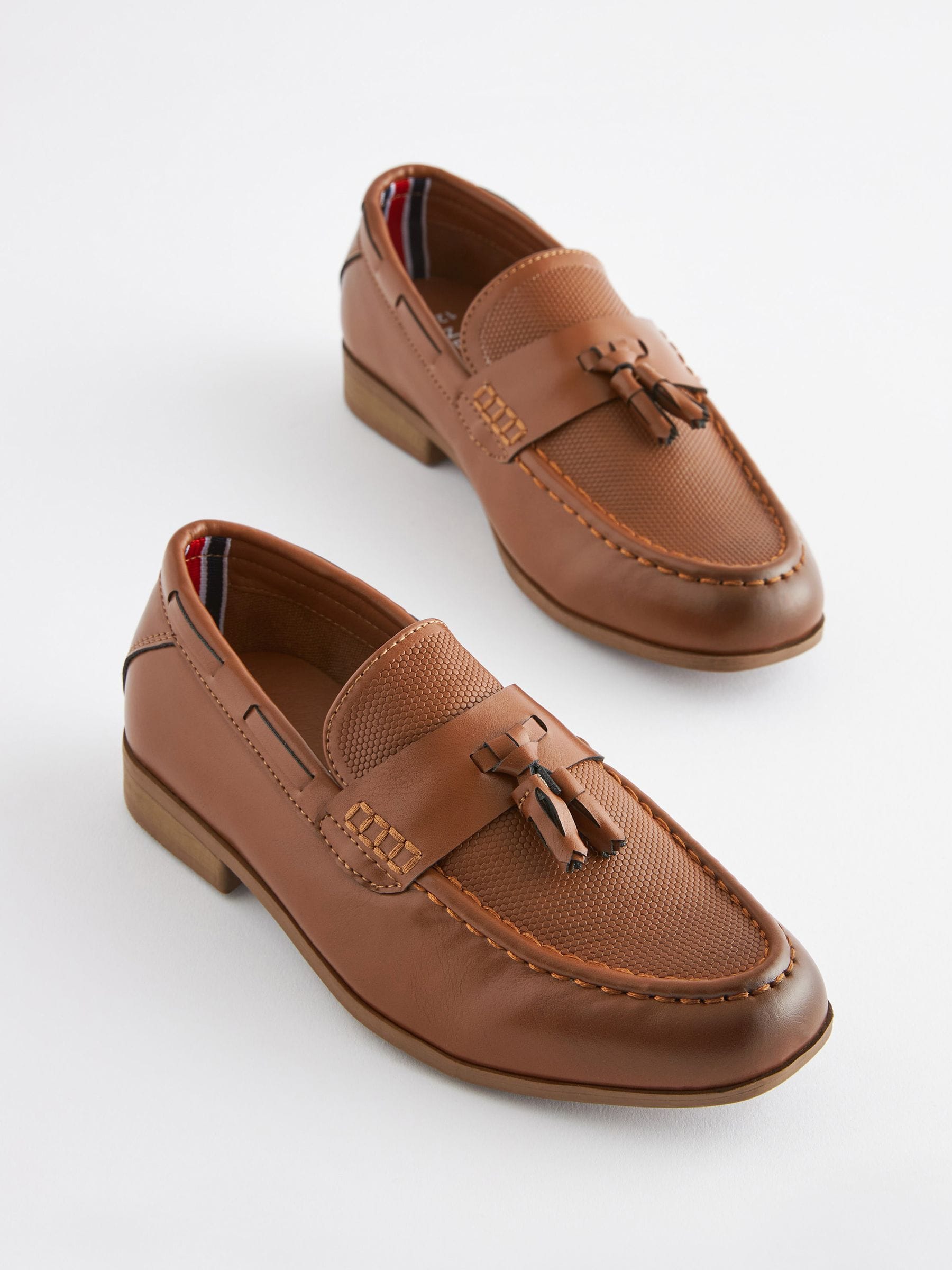 Tan Tassel Wide Fit (G) Smart Loafers image 1