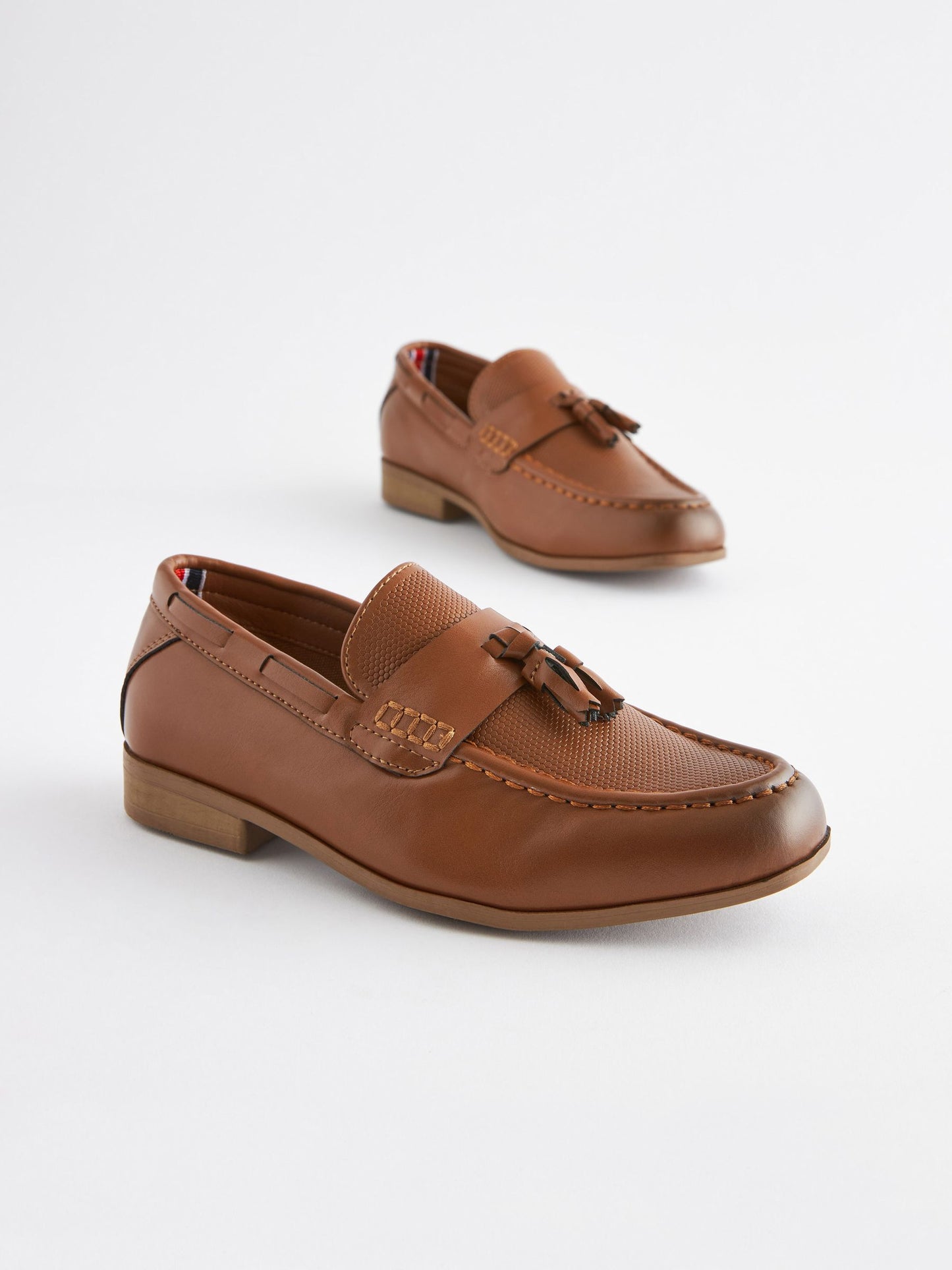 Tan Tassel Wide Fit (G) Smart Loafers image 3