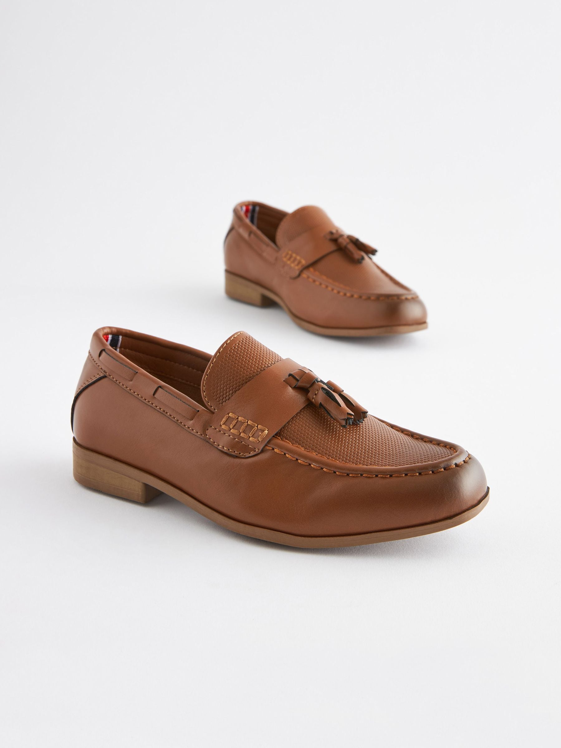 Tan Tassel Wide Fit (G) Smart Loafers image 3