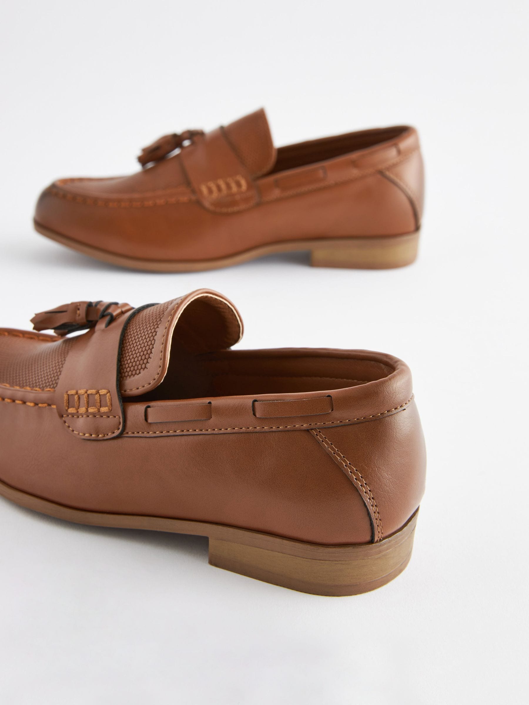 Tan Tassel Wide Fit (G) Smart Loafers image 6