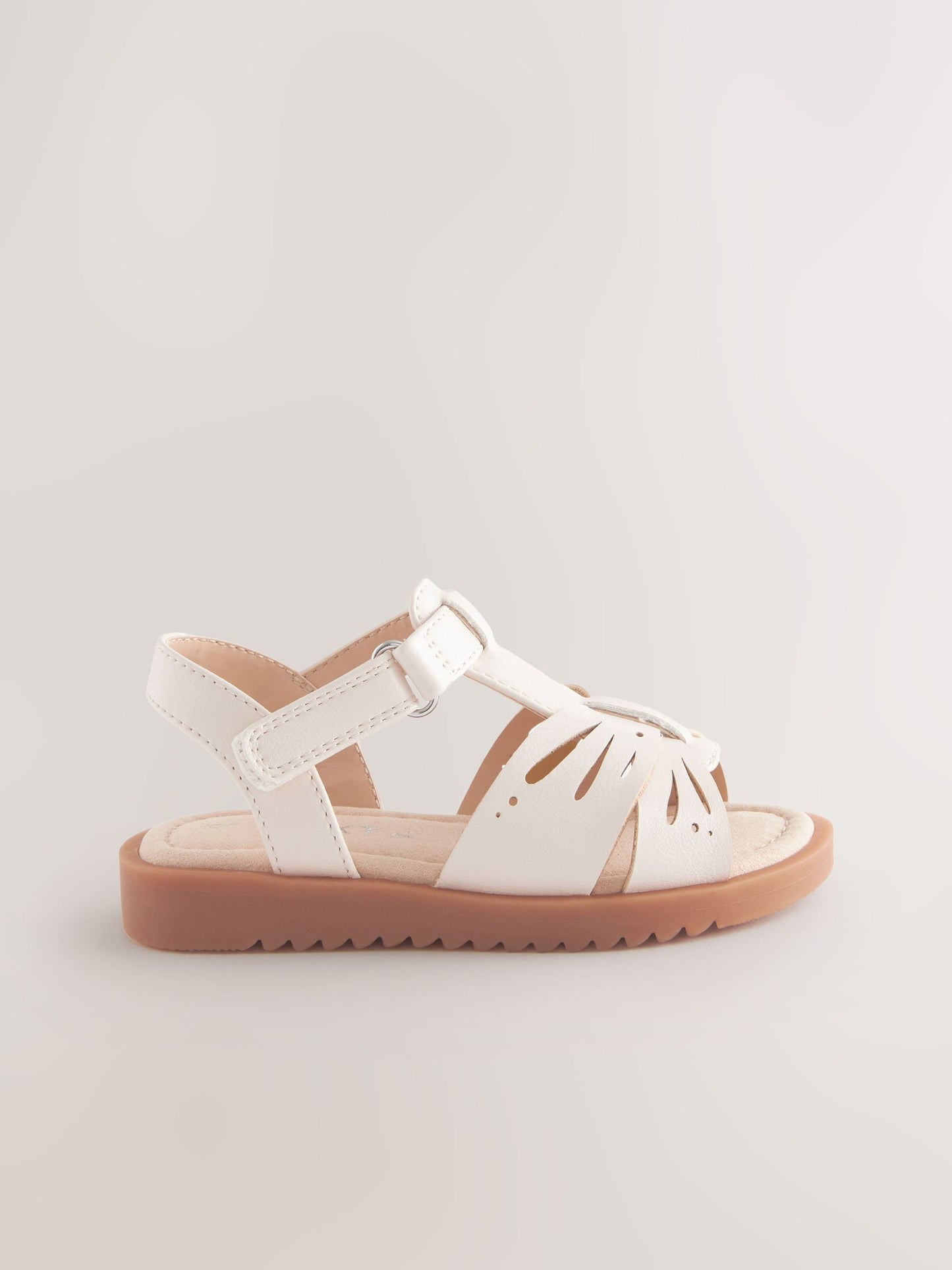 Cream White Ankle Strap Sandals image 3