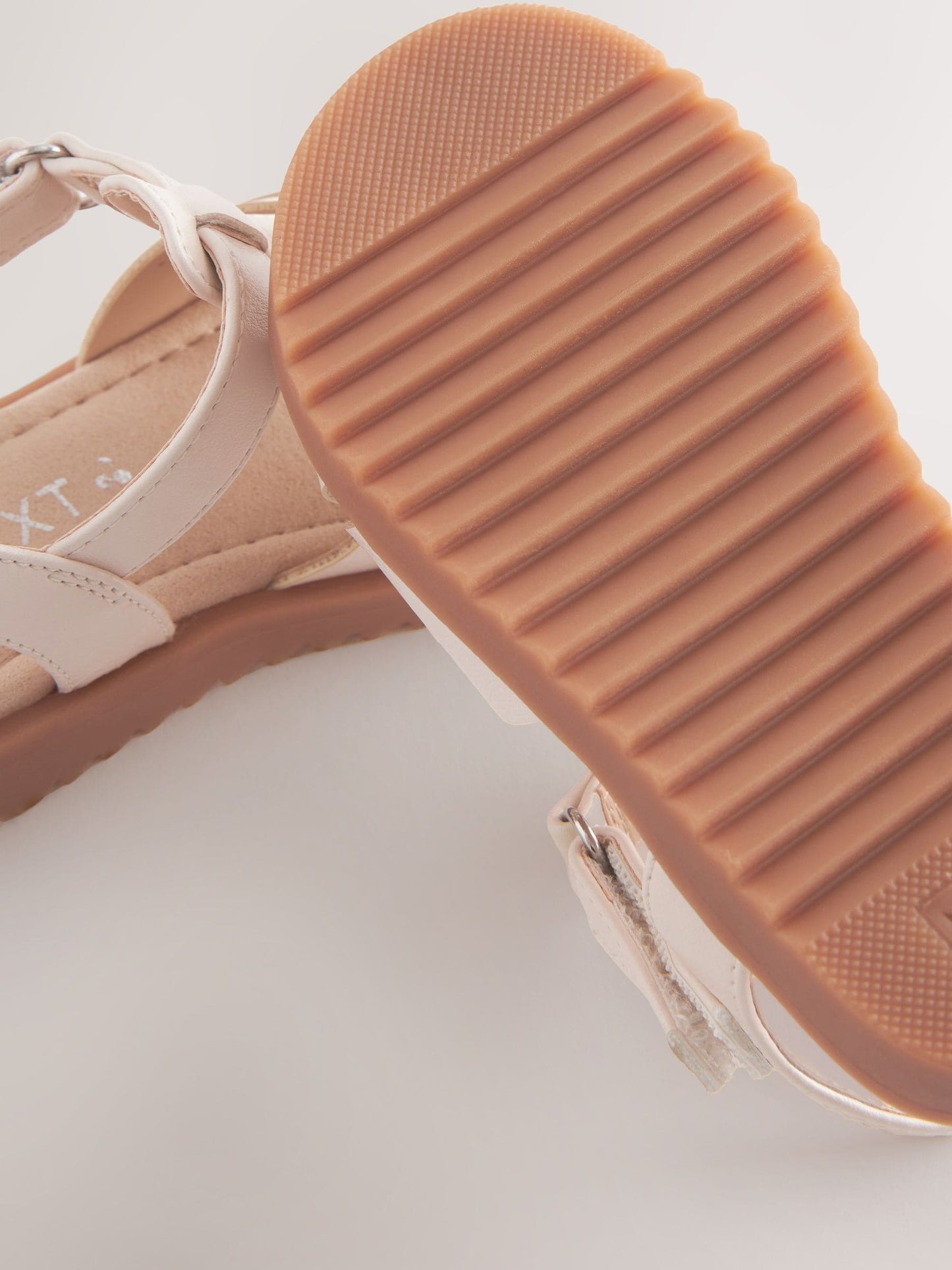 Cream White Ankle Strap Sandals image 5