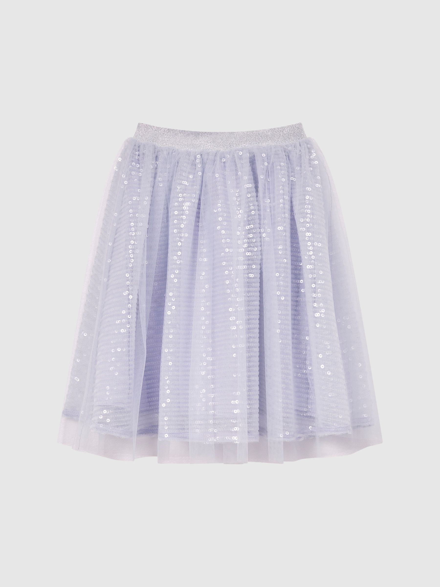 Reiss Lilac Charlotta 9-12 yrs Sequin Midi Skirt image 2