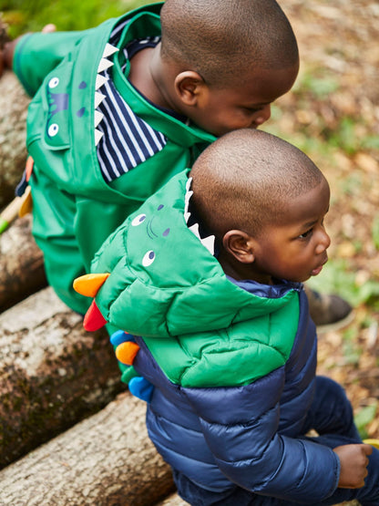 Dsiney Kidz - JoJo Maman Bébé Navy Green Dino Puffer Jacket image 3