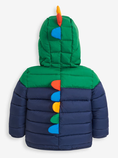 Dsiney Kidz - JoJo Maman Bébé Navy Green Dino Puffer Jacket image 5
