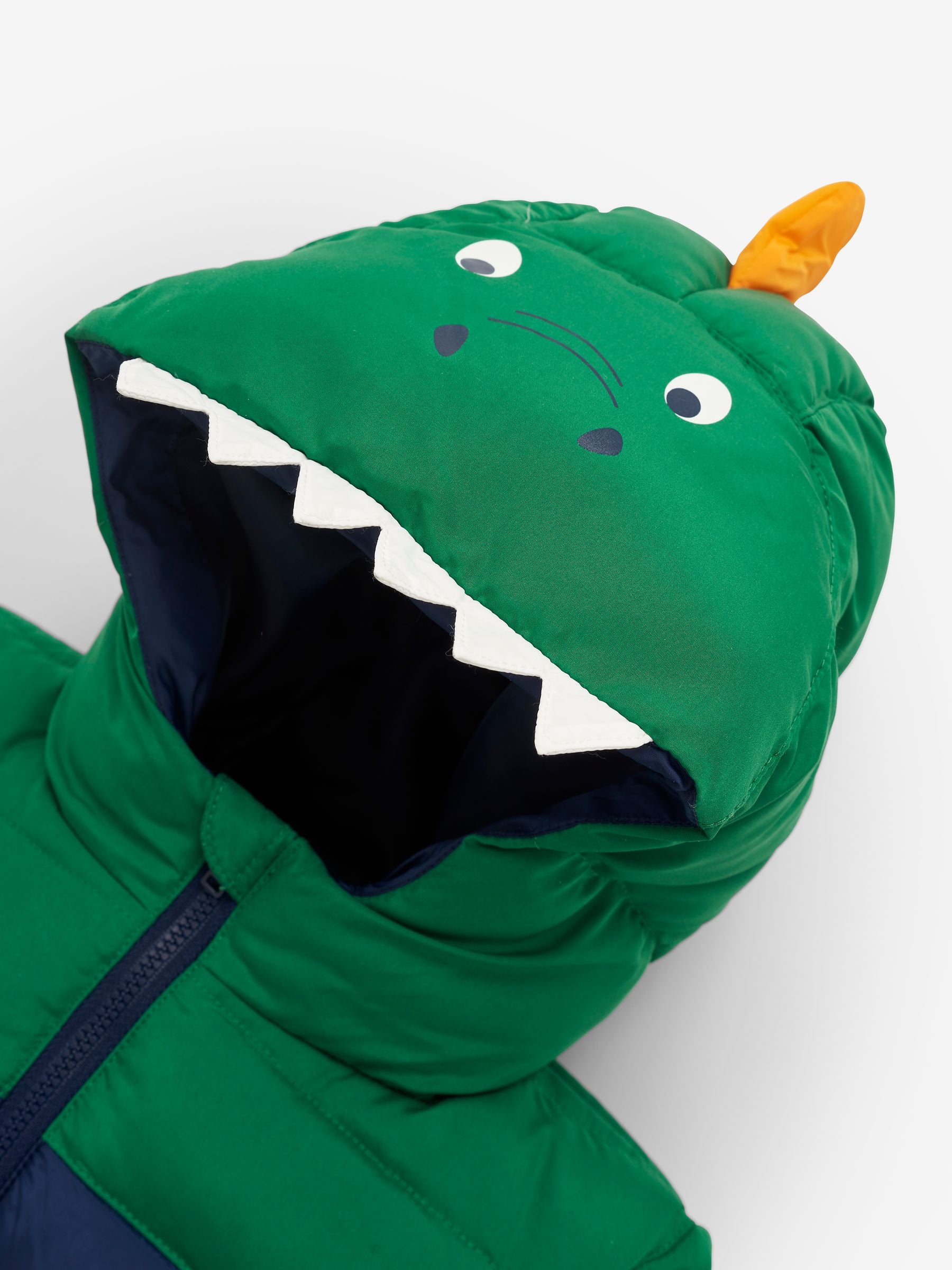 Dsiney Kidz - JoJo Maman Bébé Navy Green Dino Puffer Jacket image 6