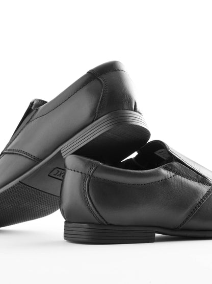 Black Wide Fit (G) Slip On Leather Loafer School Shoes image 3
