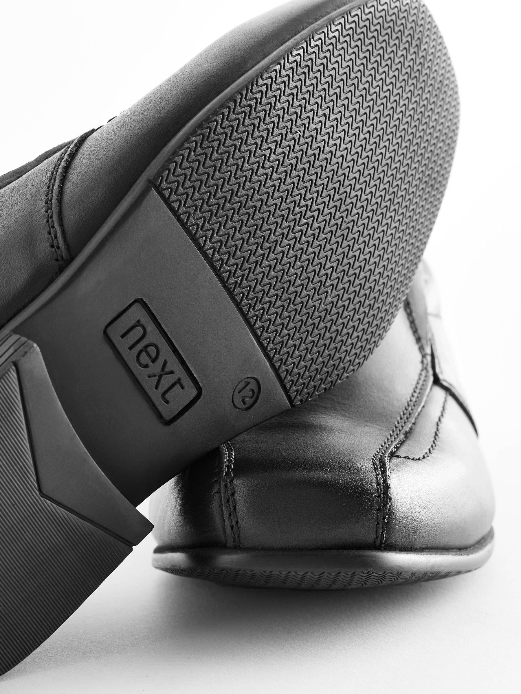 Black Wide Fit (G) Slip On Leather Loafer School Shoes image 4