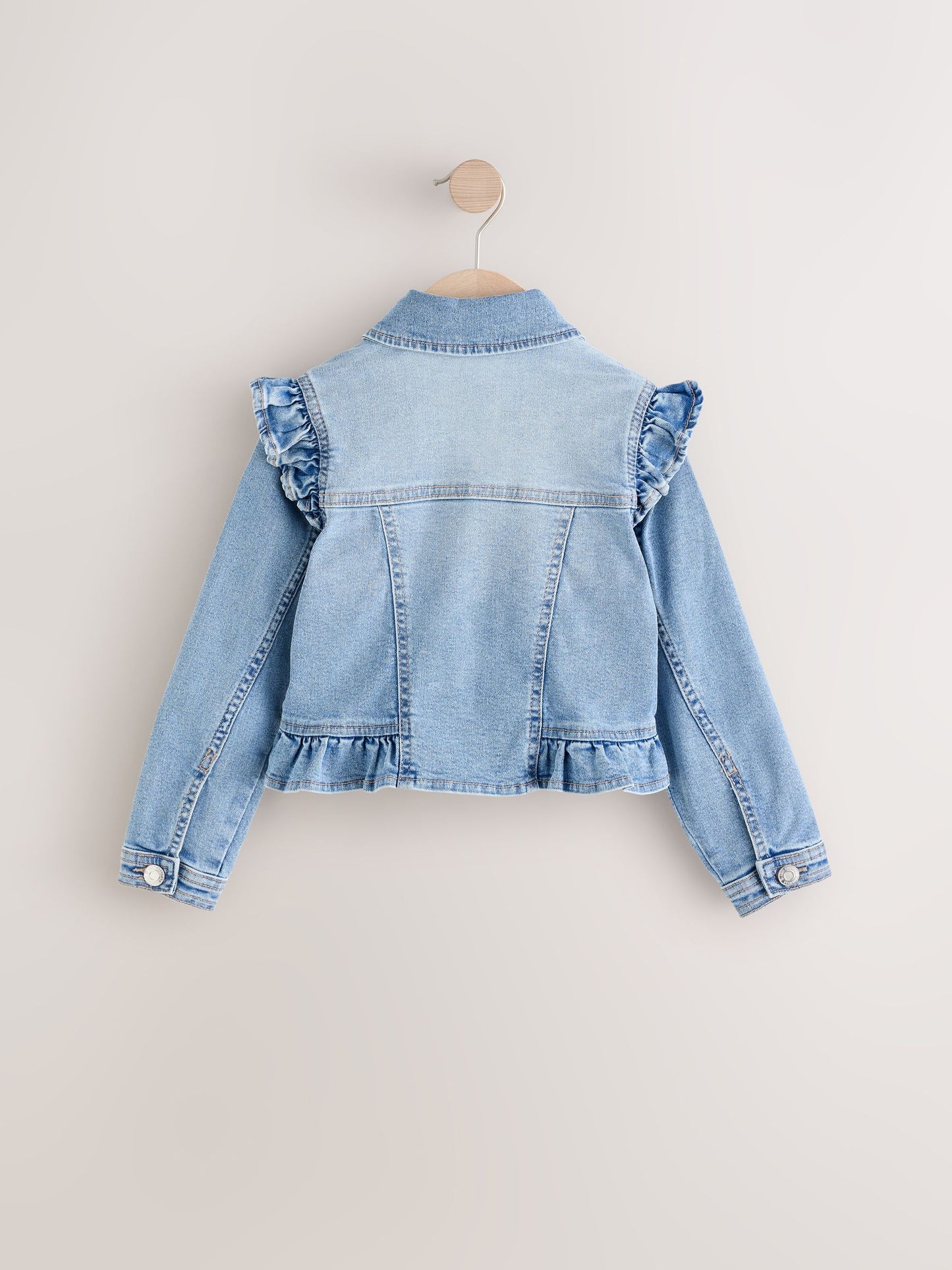 Dsiney Kidz - Mid Blue Frill Shoulder Denim Jacket (3-16yrs) image 6