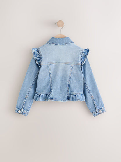 Dsiney Kidz - Mid Blue Frill Shoulder Denim Jacket (3-16yrs) image 6