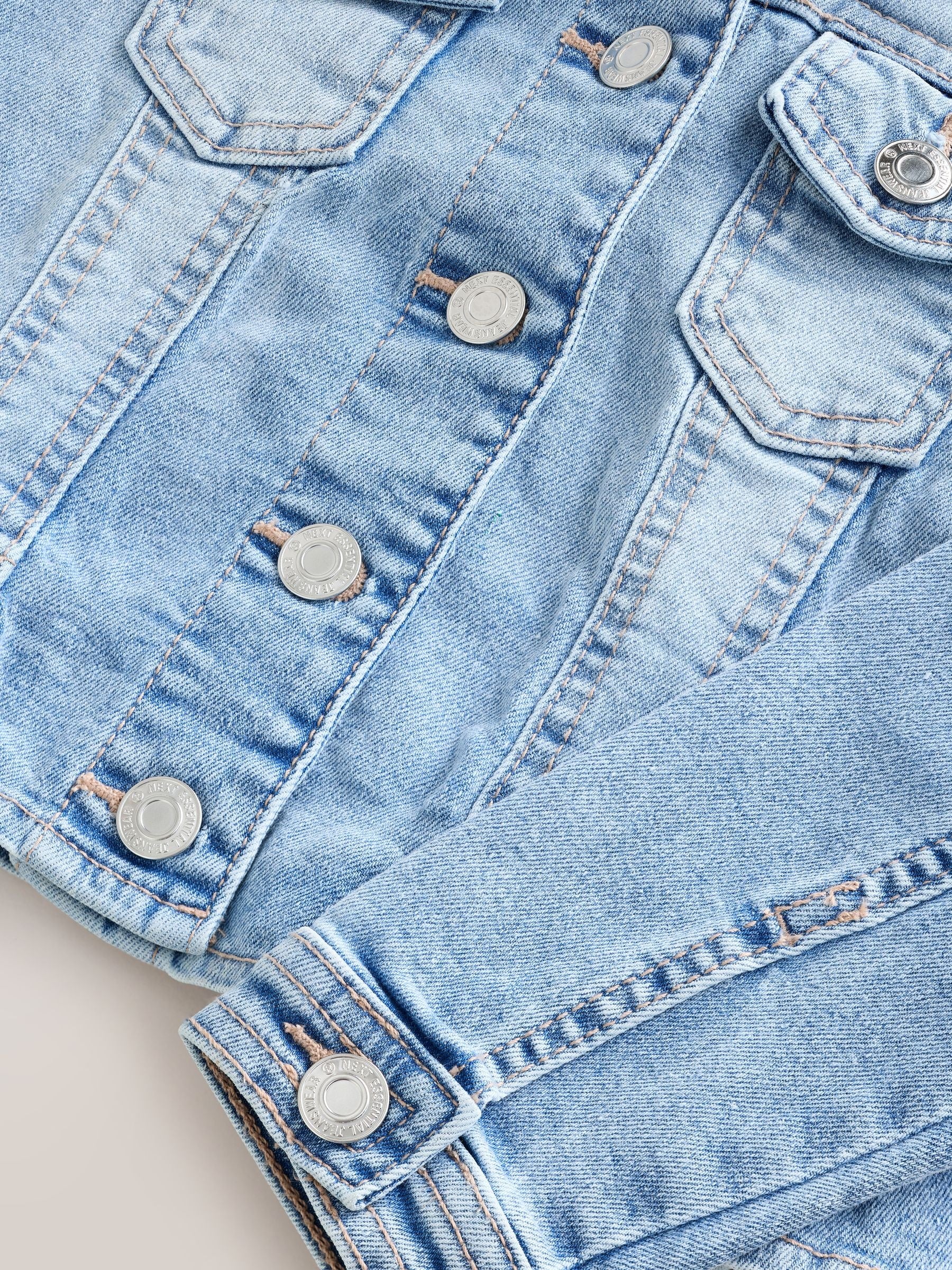 Dsiney Kidz - Mid Blue Frill Shoulder Denim Jacket (3-16yrs) image 9