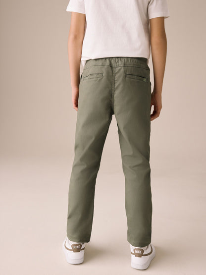 Dsiney Kidz - Khaki Green Regular Fit Rib Waist Pull-On Trousers (3-16yrs) image 3