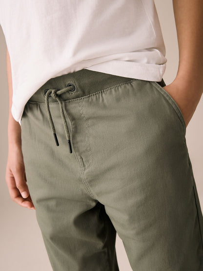 Dsiney Kidz - Khaki Green Regular Fit Rib Waist Pull-On Trousers (3-16yrs) image 4