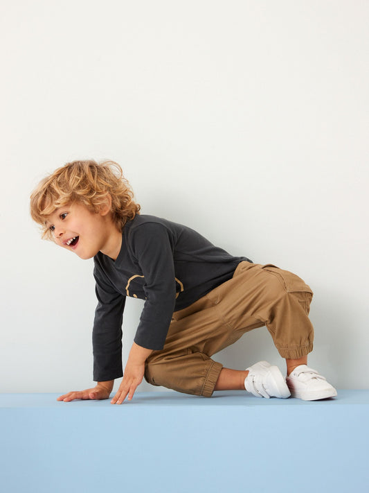 Tan Brown Regular Fit Cargo Trousers (3mths-7yrs) image 2
