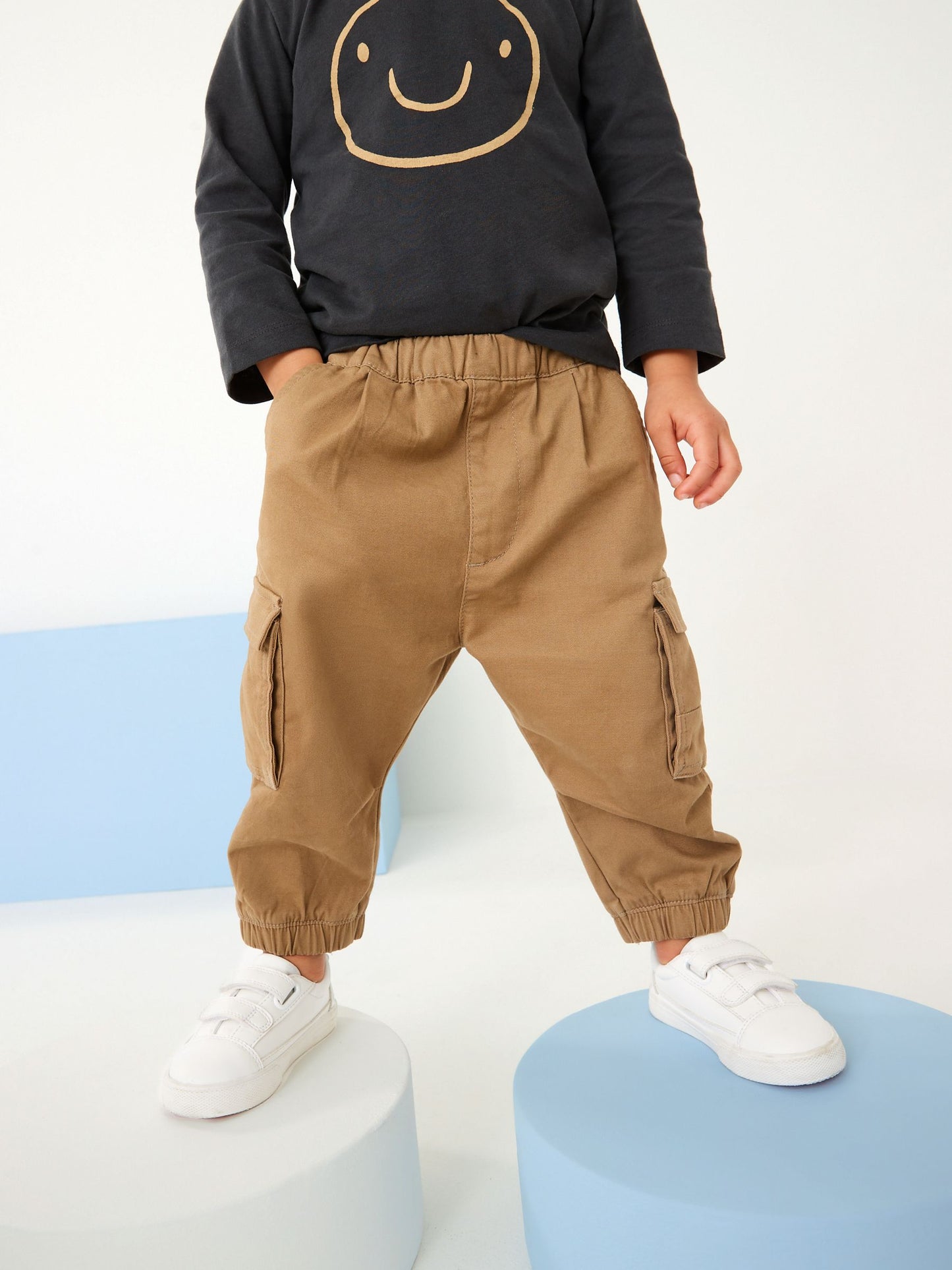 Tan Brown Regular Fit Cargo Trousers (3mths-7yrs) image 4