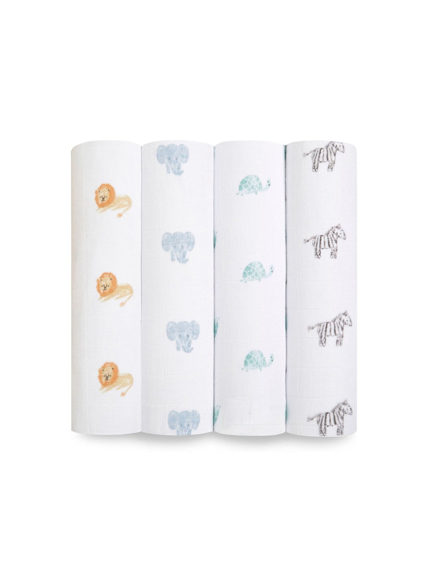 aden + anais Animal Kingdom Cotton Muslin Blankets 4 Pack image 1