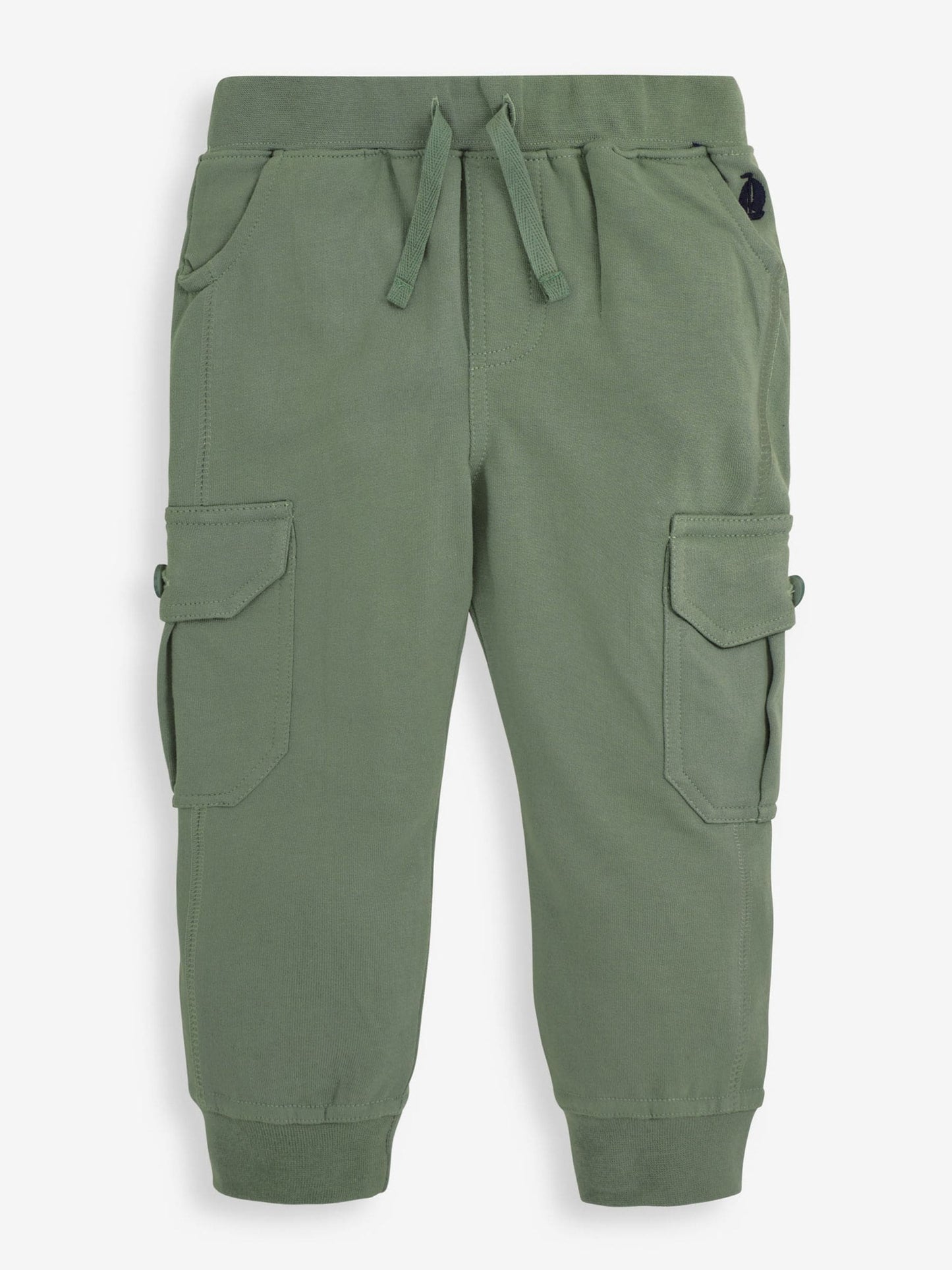 JoJo Maman Bébé Navy Blue & Khaki Green 2-Pack Cargo Joggers image 8