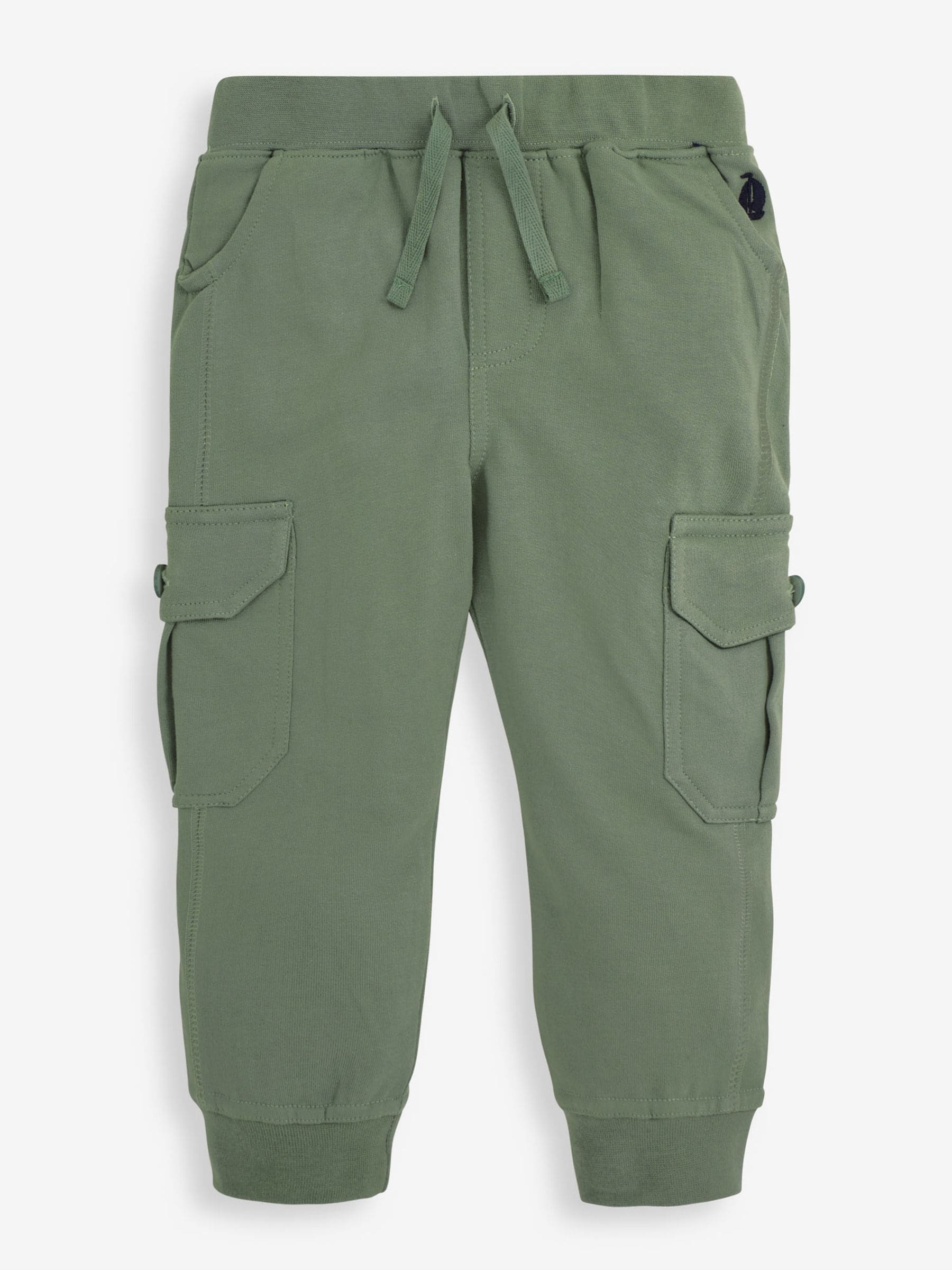 JoJo Maman Bébé Navy Blue & Khaki Green 2-Pack Cargo Joggers image 8