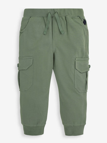 JoJo Maman Bébé Navy Blue & Khaki Green 2-Pack Cargo Joggers image 8