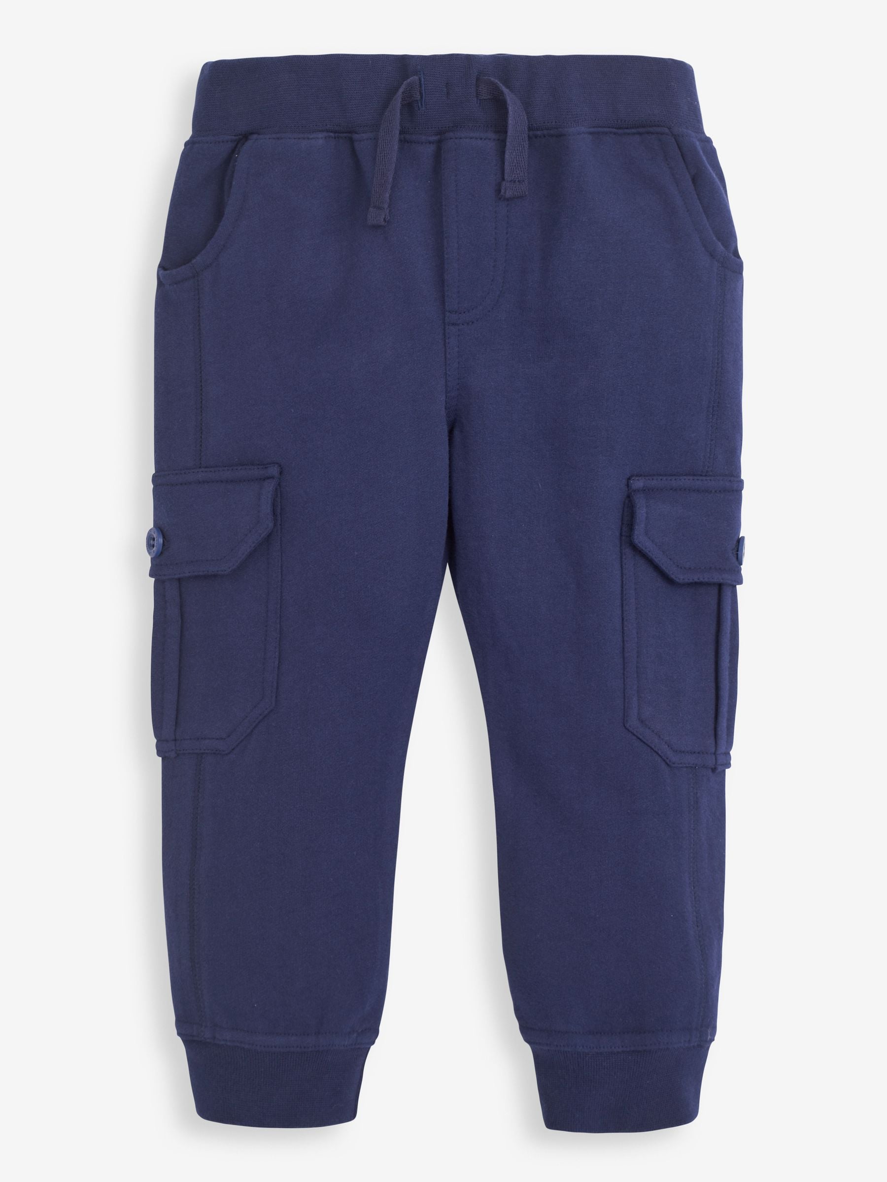 JoJo Maman Bébé Navy Blue & Khaki Green 2-Pack Cargo Joggers image 9