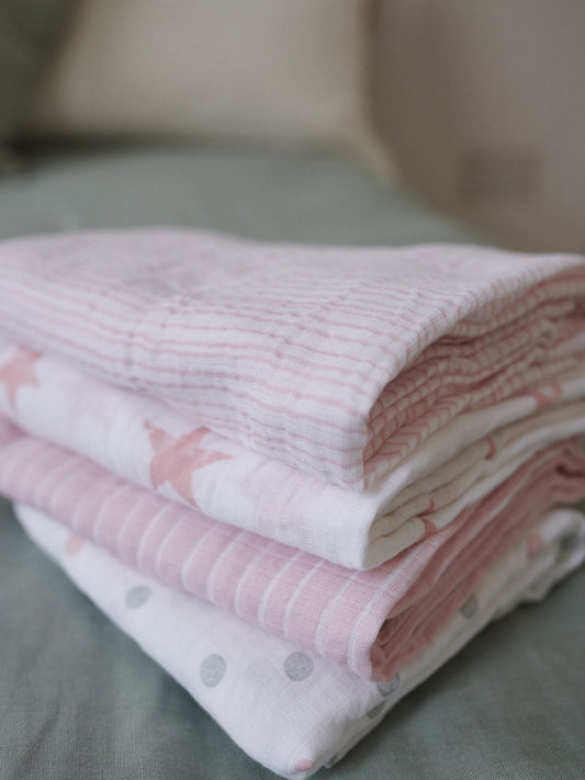 Aden & Anais Doll Essentials Muslin Blankets 4 Pack image 1