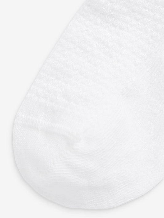 White 5 Pack Cotton Rich Ruffle Trainer Socks image 2