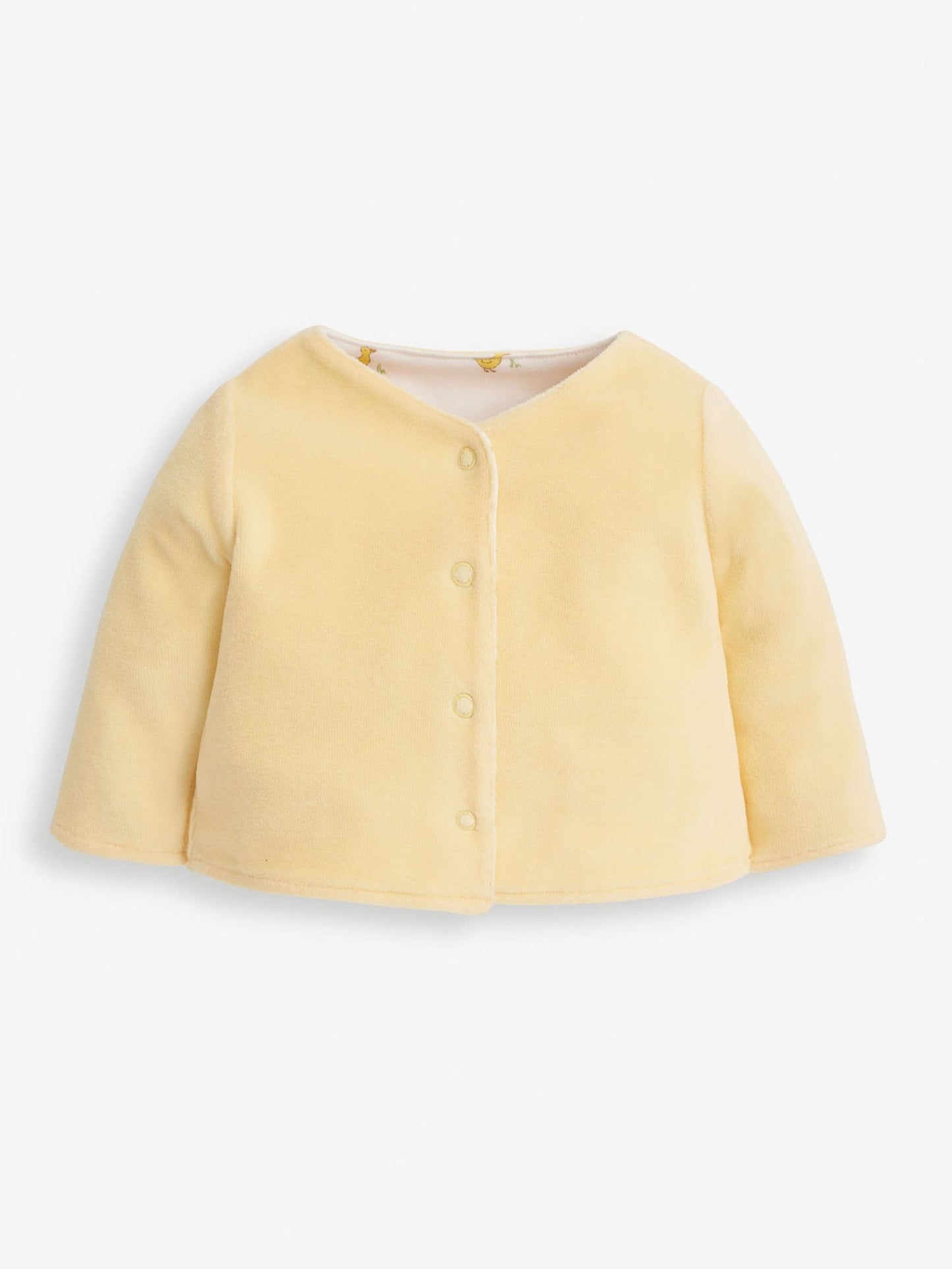 JoJo Maman Bébé Yellow Duck 2-Piece Baby Sleepsuit & Velour Jacket Set image 3