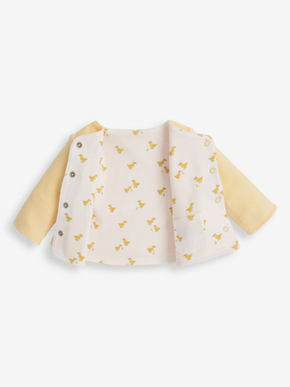 JoJo Maman Bébé Yellow Duck 2-Piece Baby Sleepsuit & Velour Jacket Set image 4