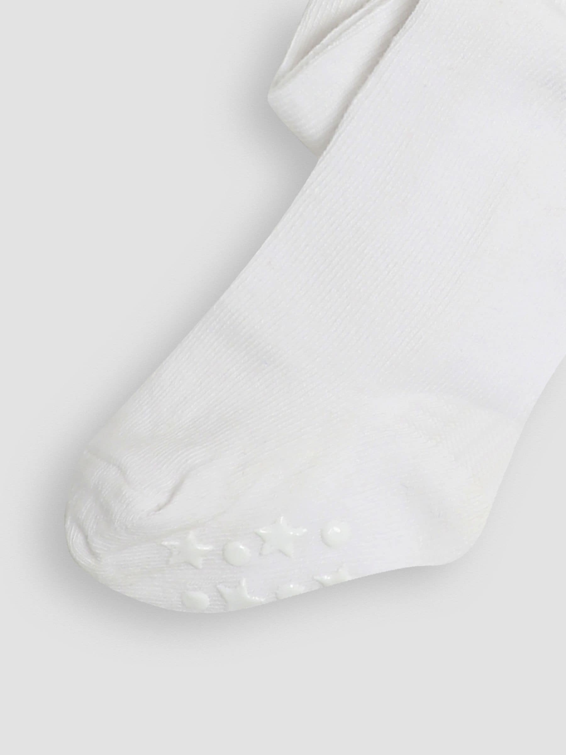 Dsiney Kidz - JoJo Maman Bébé White Cotton Rich Plain Tights image 3