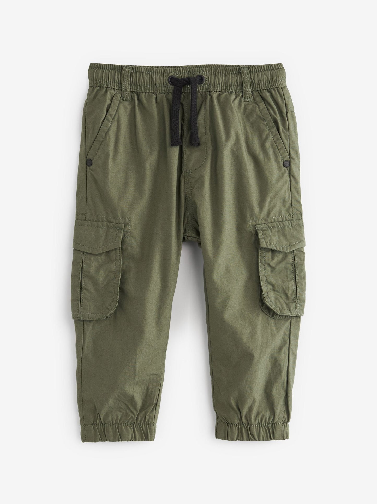 Khaki Green Lined Cargo Trousers (3mths-7yrs) image 5