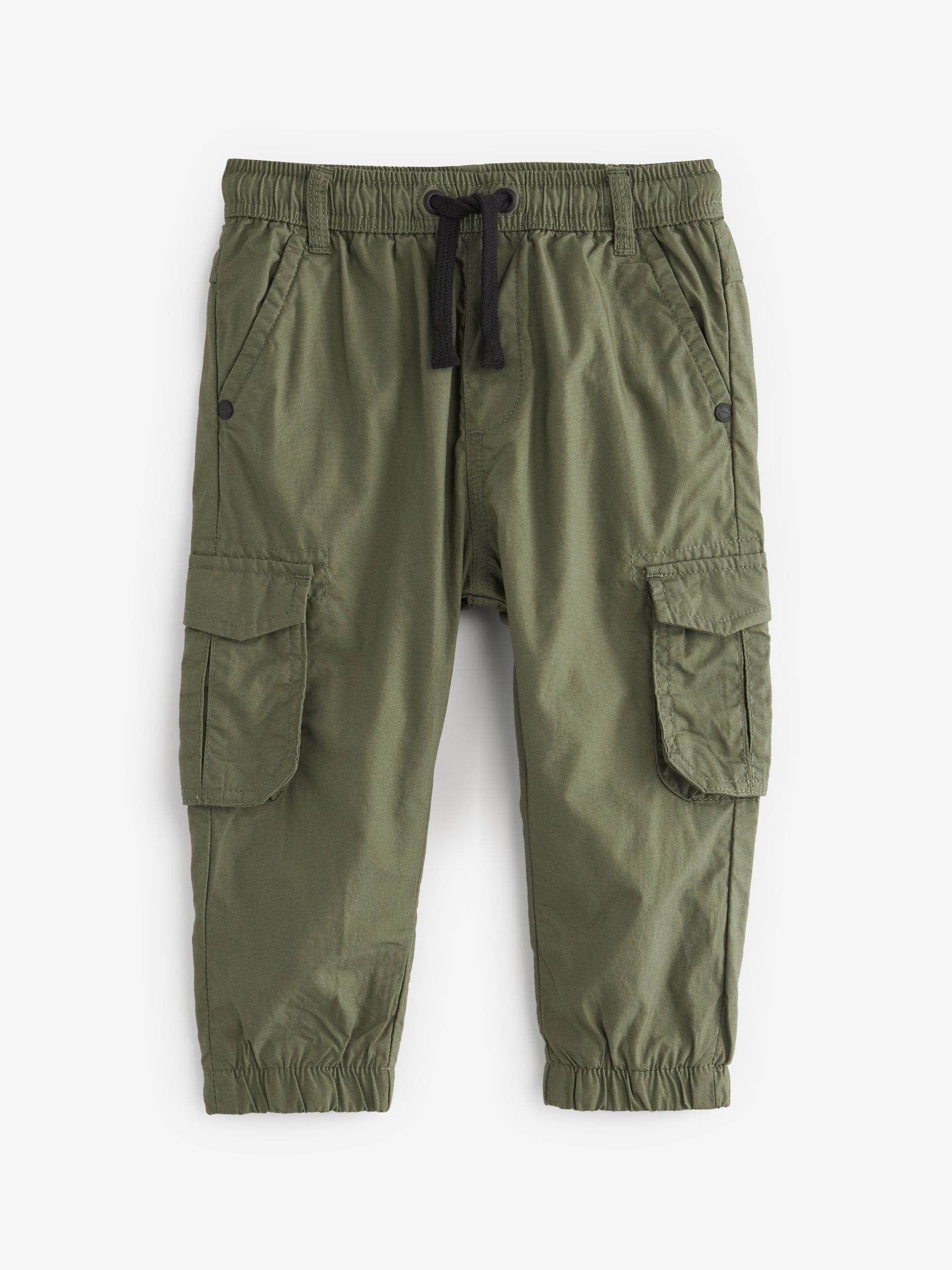Khaki Green Lined Cargo Trousers (3mths-7yrs) image 5