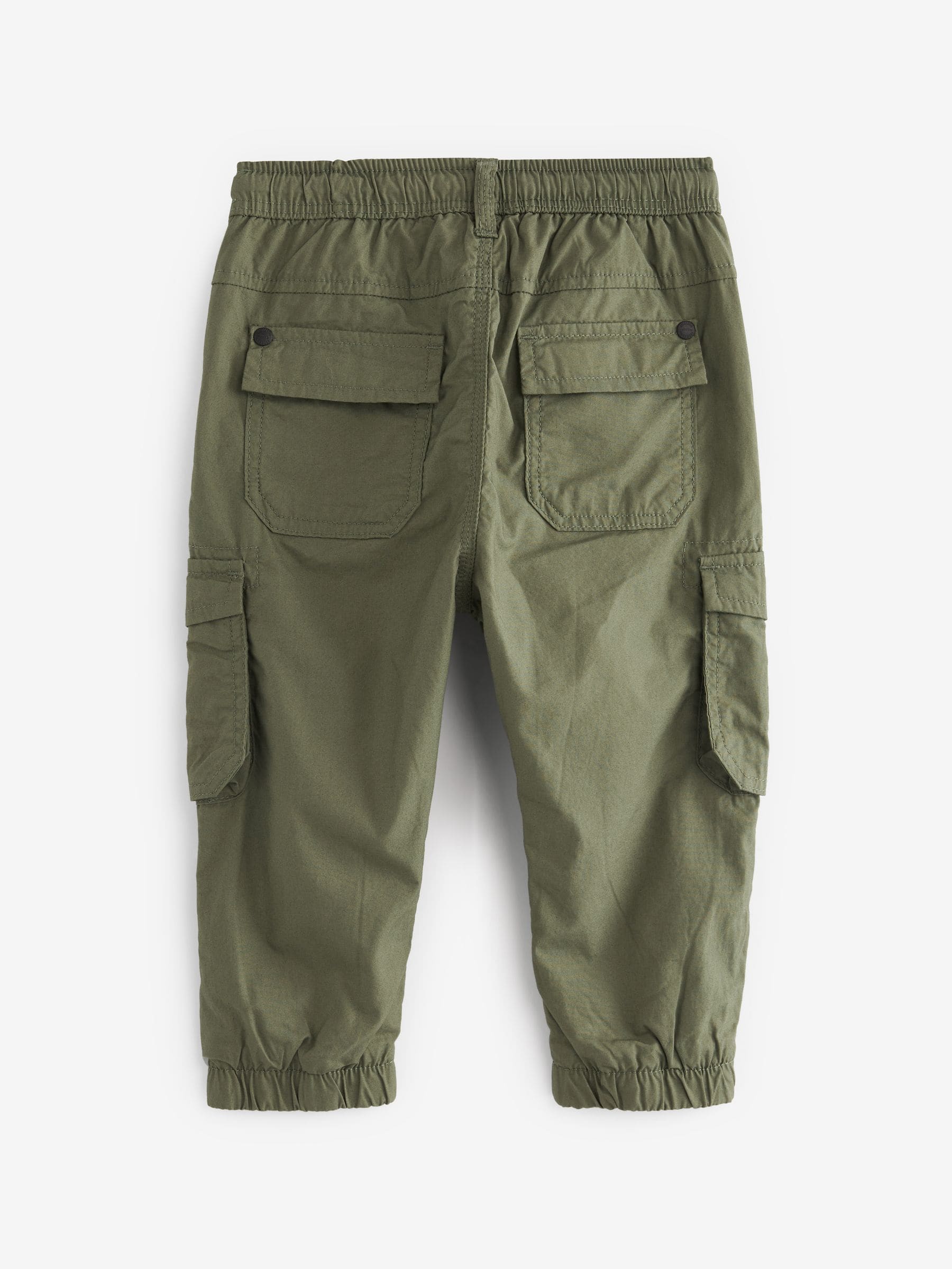Khaki Green Lined Cargo Trousers (3mths-7yrs) image 6