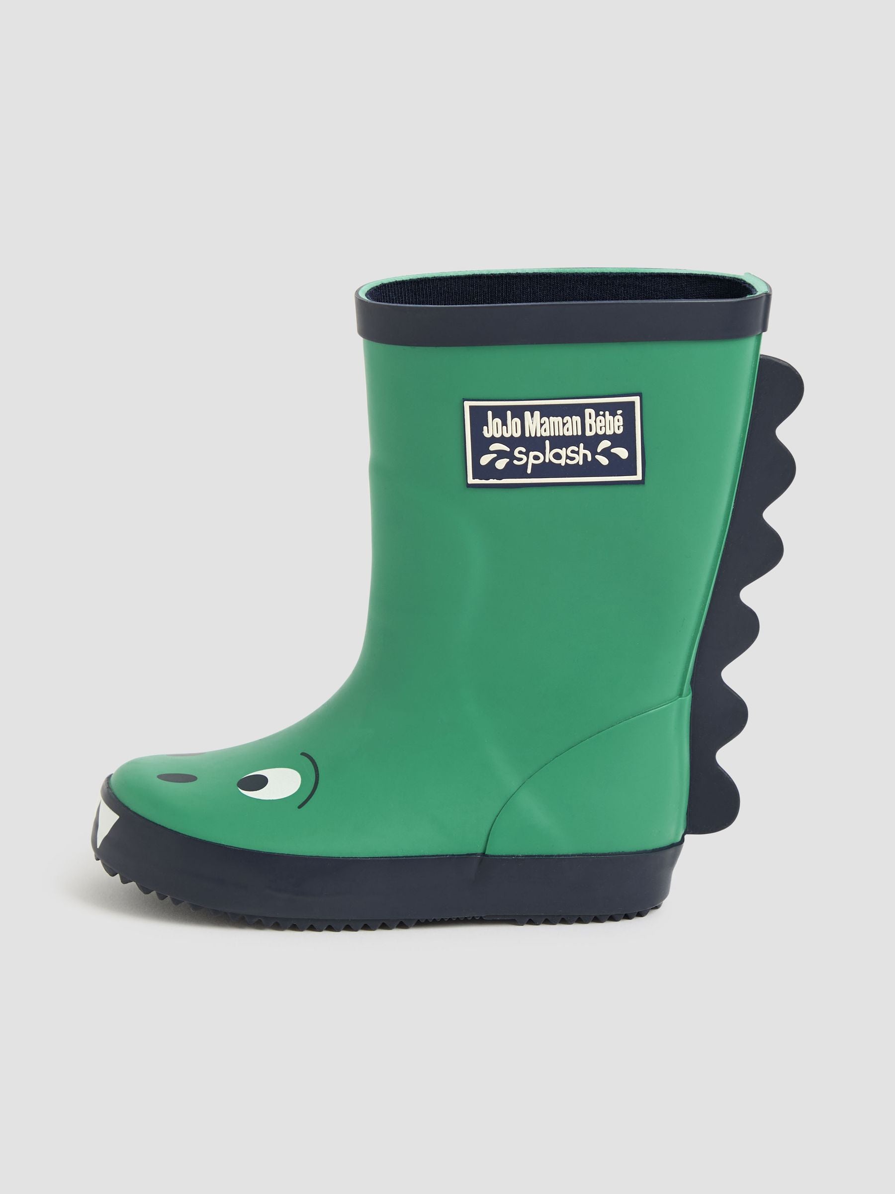 JoJo Maman Bébé Green Dino Printed Lined Wellies image 6